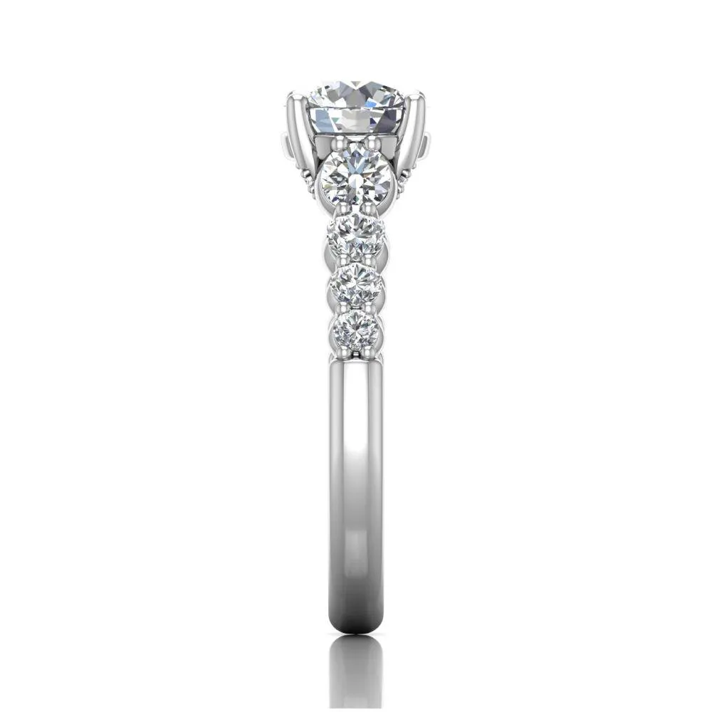 Shared Prong Engagement Ring
