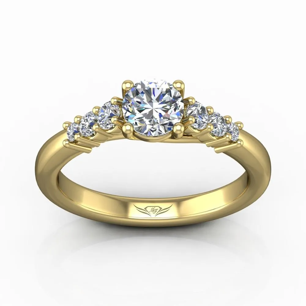 Shared Prong Engagement Ring