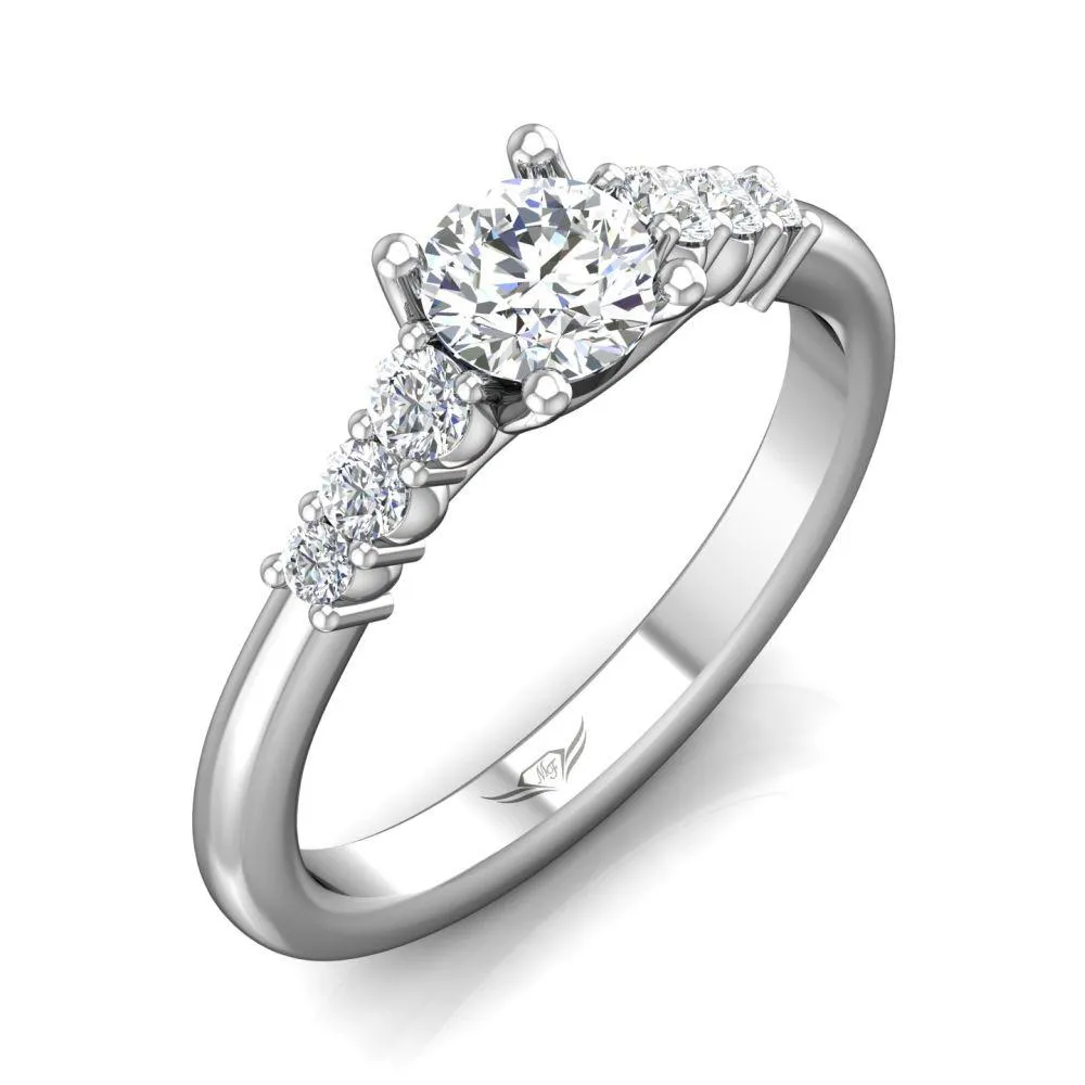 Shared Prong Engagement Ring
