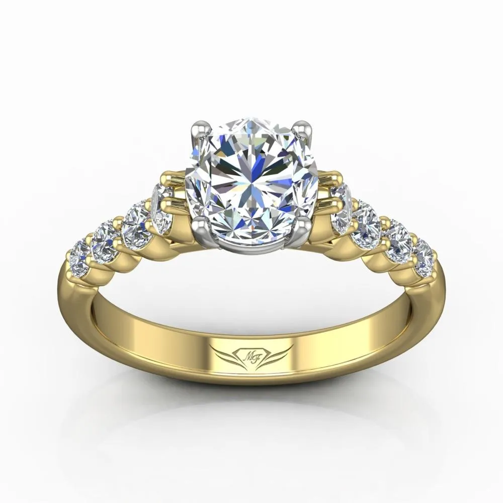Shared Prong Engagement Ring