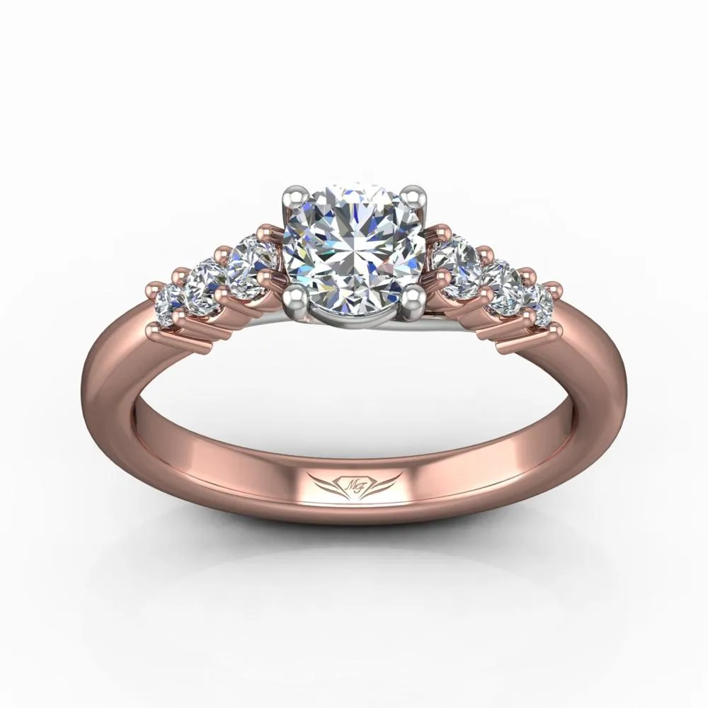 Shared Prong Engagement Ring