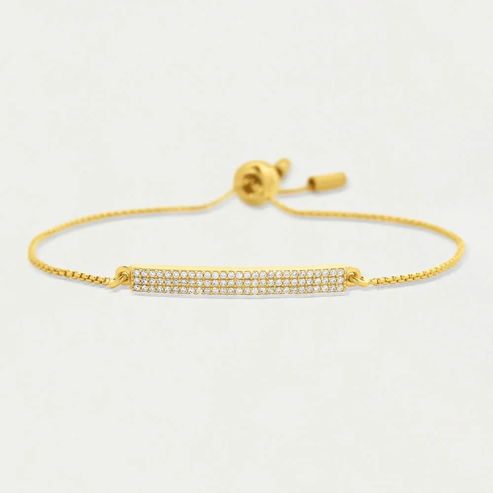 Signature Pave Bar Chain Bracelet