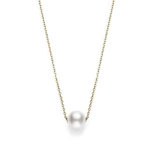 Single Pearl Pendant in Yellow Gold
