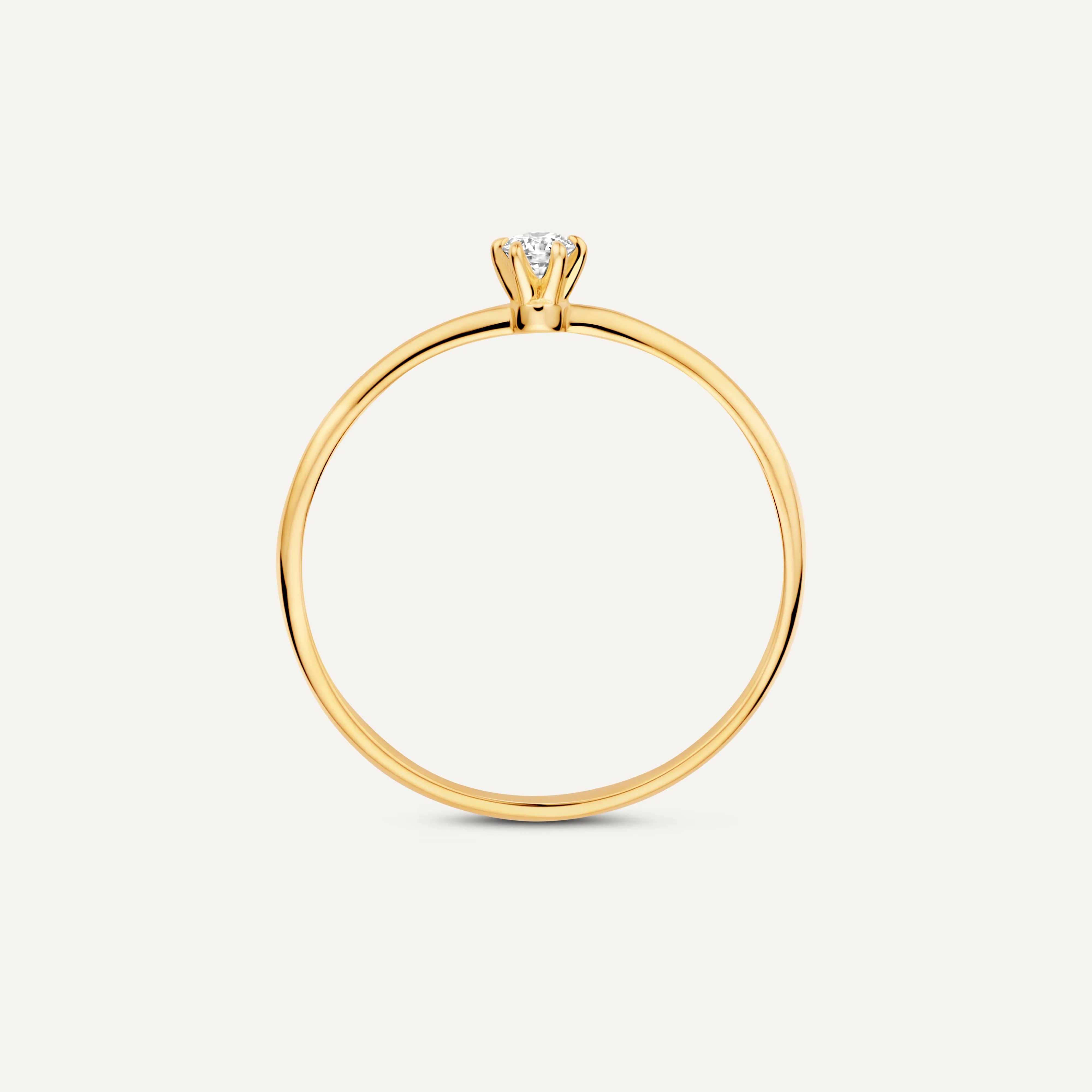 Six Prong Diamond Solitary Ring (0.07 ct)
