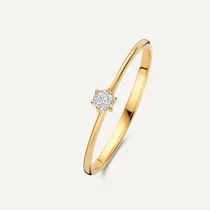 Six Prong Diamond Solitary Ring (0.07 ct)
