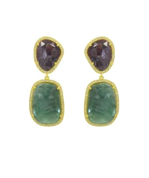 Sliced Sapphire Earrings