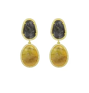 Sliced Sapphire Earrings