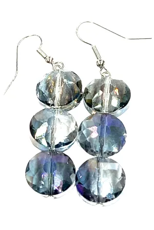 Smoky Iridescent Drop Earring