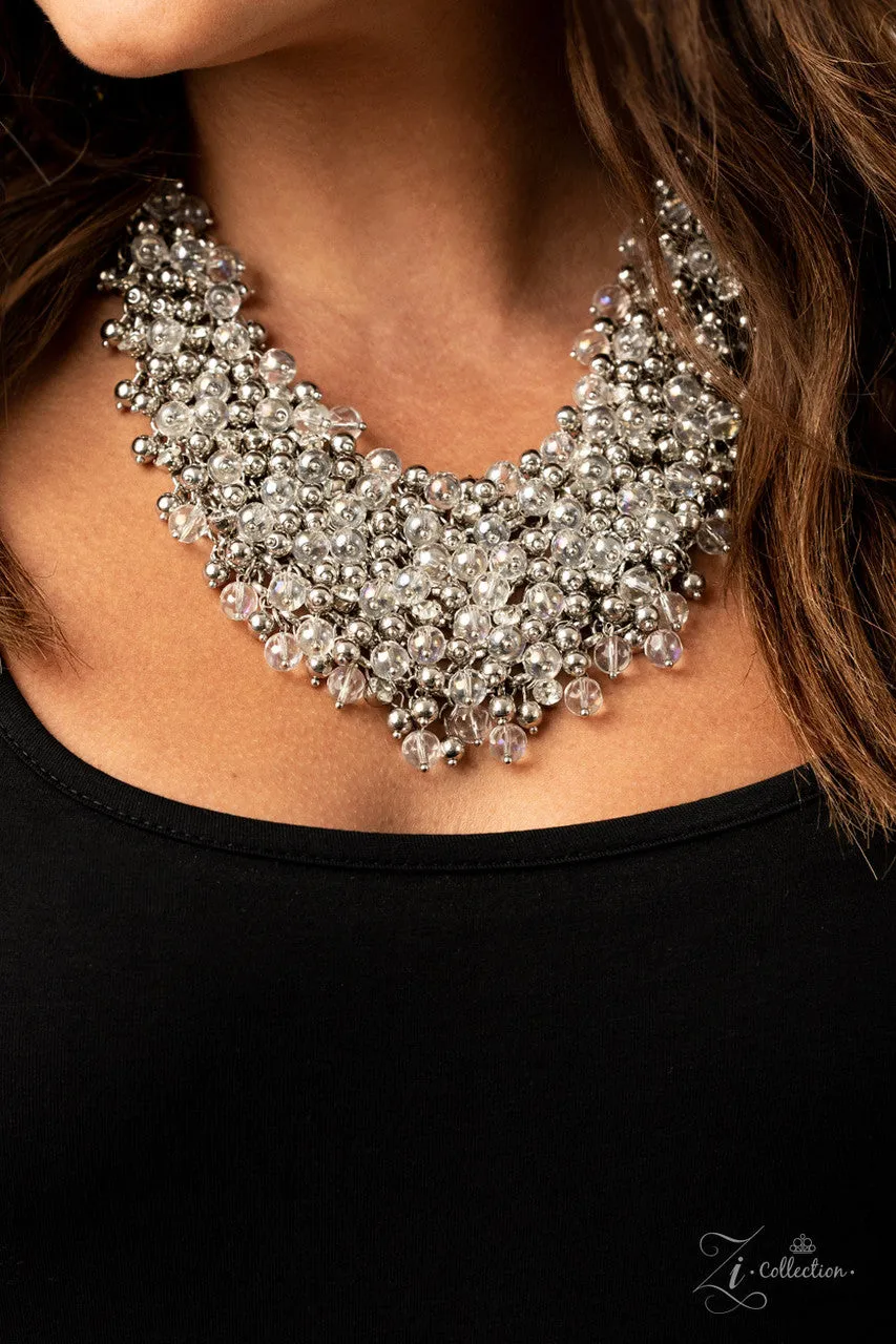 Sociable - 2020 Zi Collection - White Paparazzi Statement Necklace
