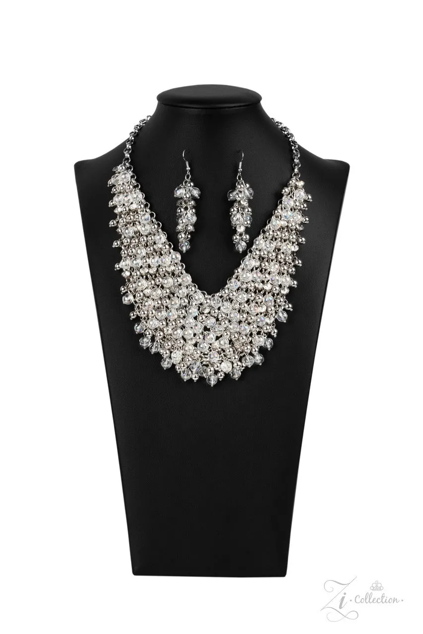 Sociable - 2020 Zi Collection - White Paparazzi Statement Necklace