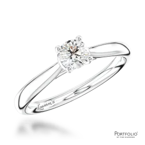 Solitaire 0.30ct F VS2 Diamond Platinum Ring
