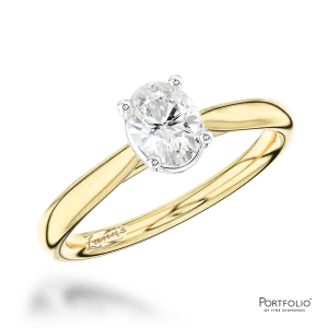 Solitaire 0.70ct D VS2 Diamond Yellow Gold/Platinum Ring