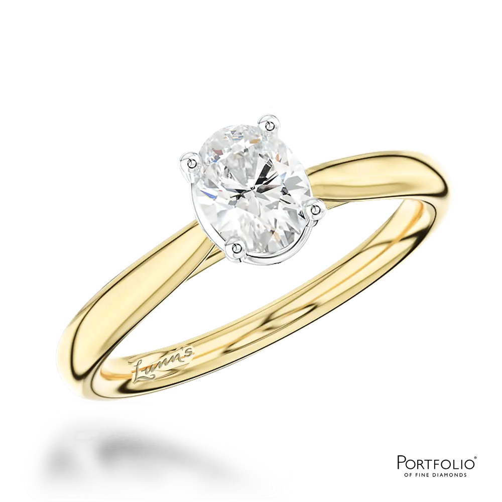 Solitaire 0.70ct D VS2 Diamond Yellow Gold/Platinum Ring