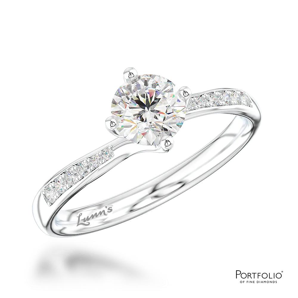 Solitaire 0.80ct G SI1 Diamond Platinum Ring