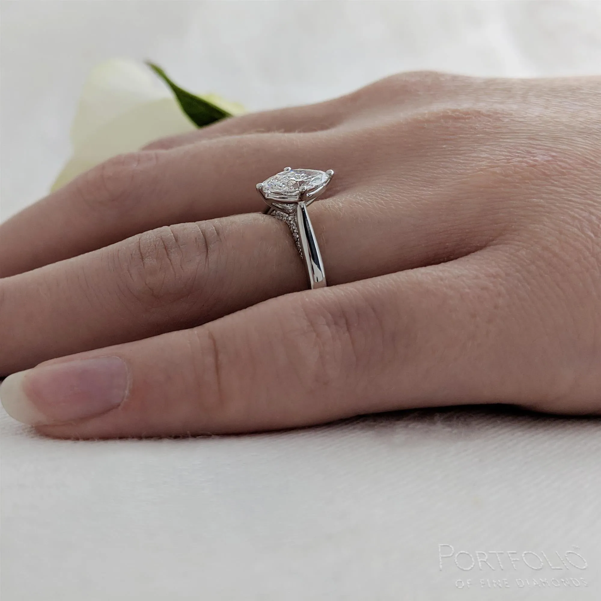 Solitaire 1.02ct G SI1 Diamond Platinum Ring