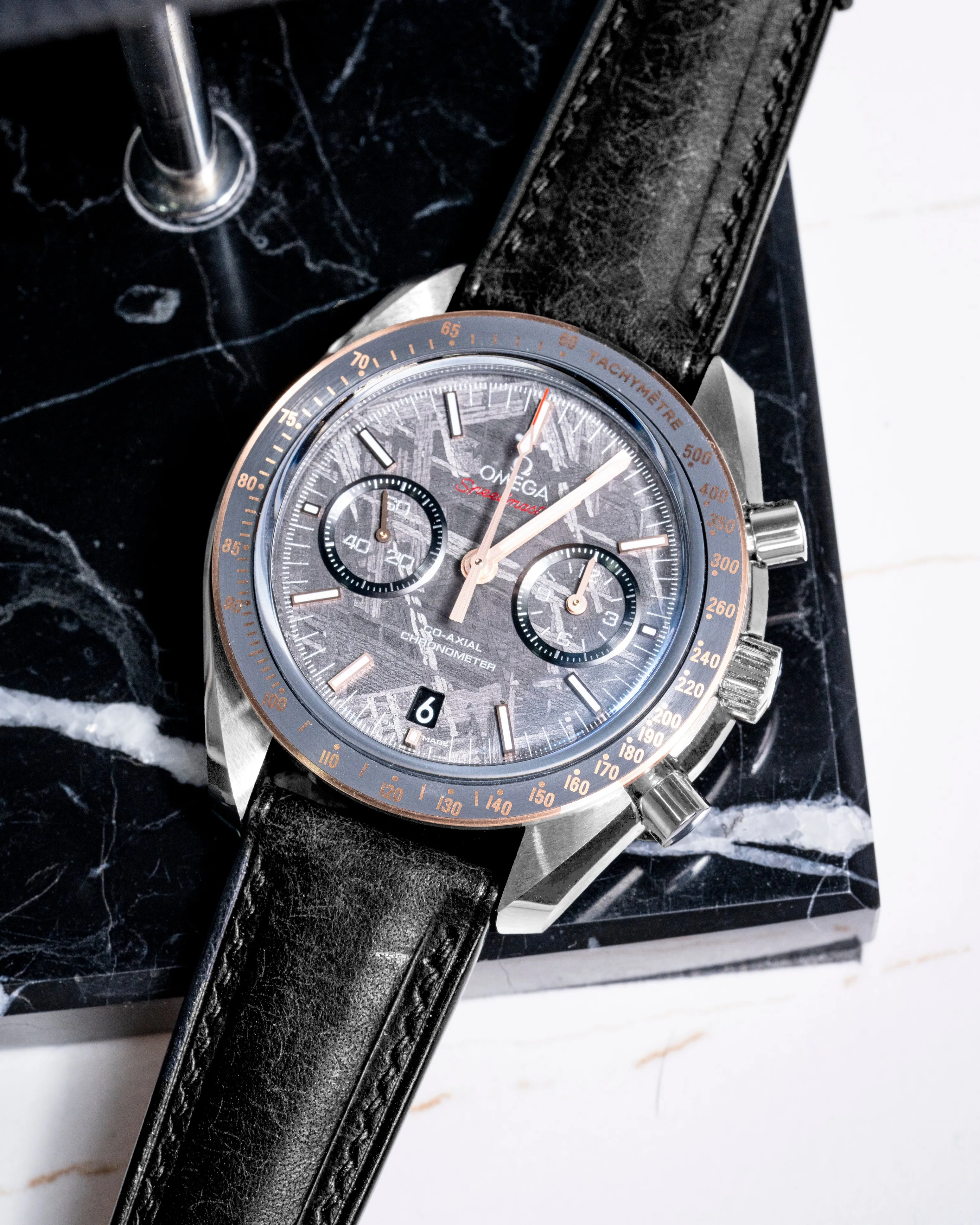 Solitaire Universal Straps in Black Carbon Pueblo for Omega Speedmaster
