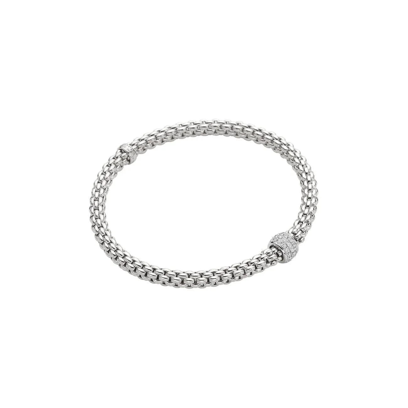 Solo 18K White Gold & Diamond Bracelet