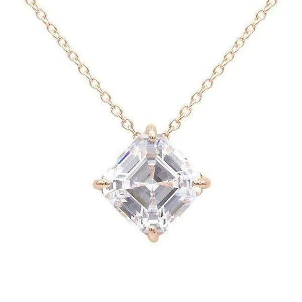 Square Large Silver Necklace