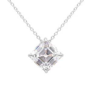 Square Large Silver Necklace