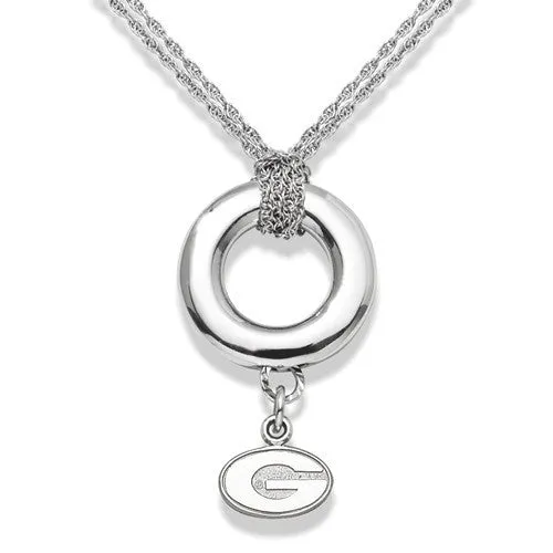 S/S UNIV OF GEORGIA "G" 3/8" ON HALO NECKL