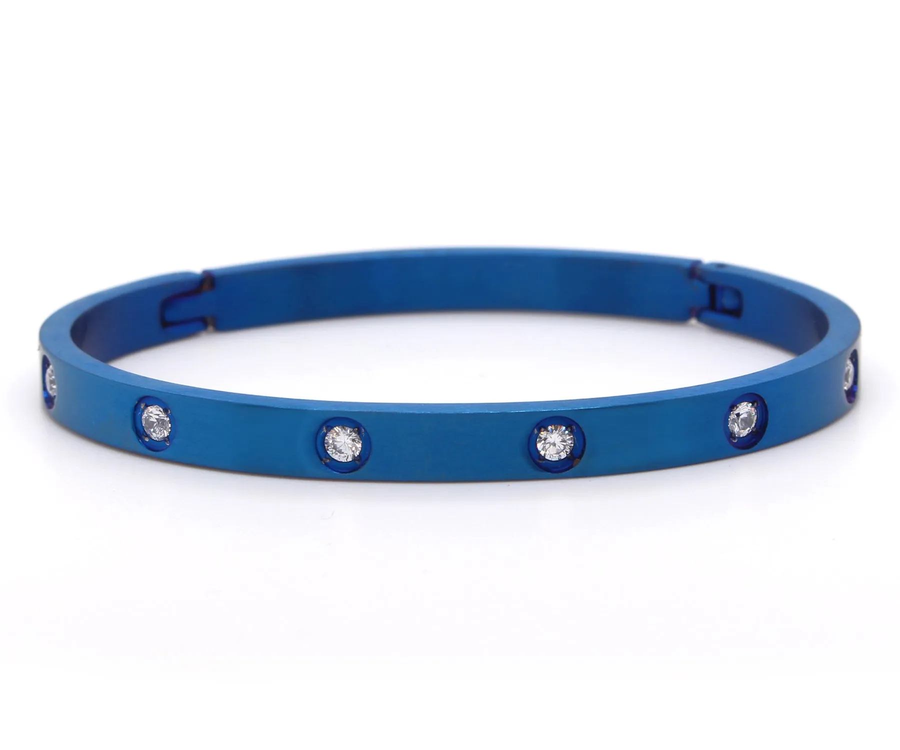 Star Bangle Narrow Blue Bracelet