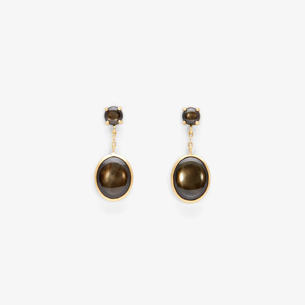 Star Sapphire Glacé Earring | E8601SSBK