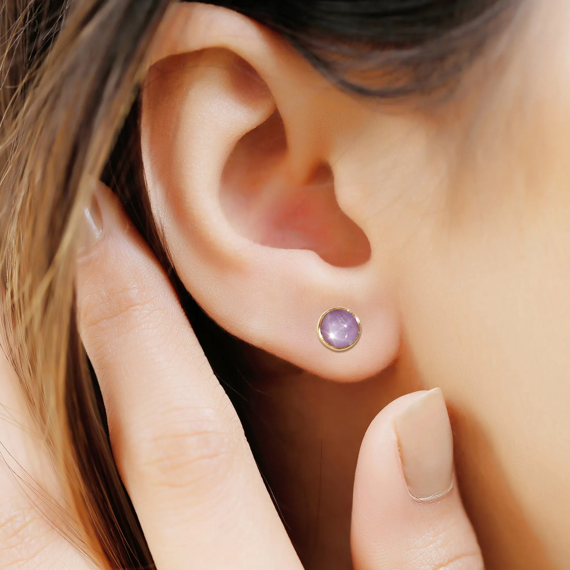 STAR SAPPHIRE STUDS 8.7CT