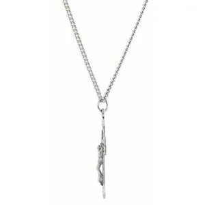 Sterling Silver 46x30 mm Crucifix 25" Necklace