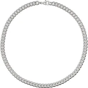 Sterling Silver 8 mm Curb 7" Chain