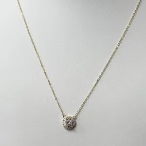 Sterling Silver Circle Crystal Necklace
