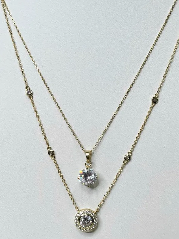 Sterling Silver Gold Plated Pendant Necklace