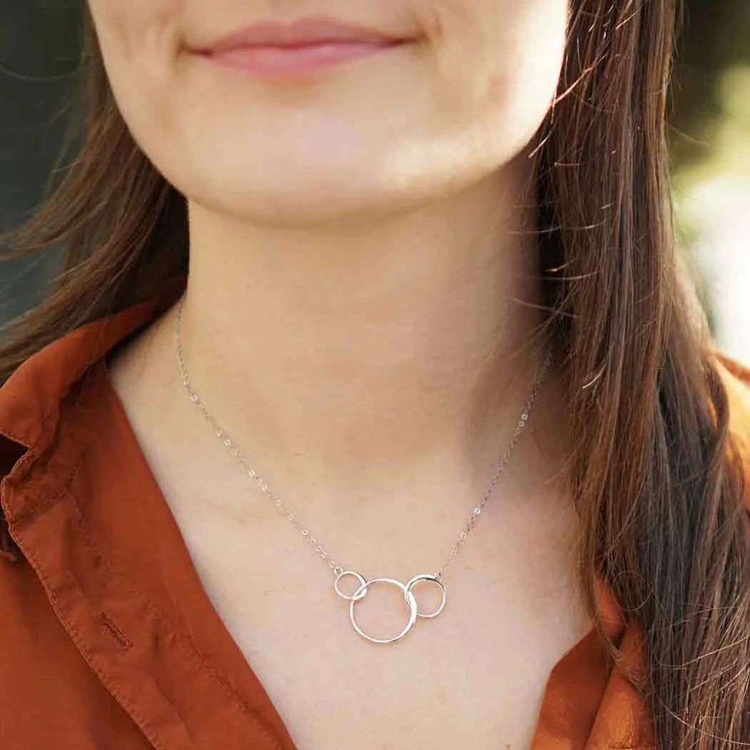 Sterling Silver Necklace With Three Circles