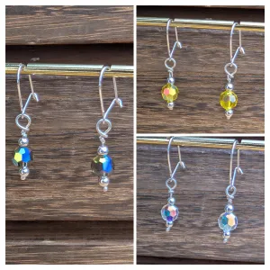 sterling silver Precioso crystal bead dangle earrings