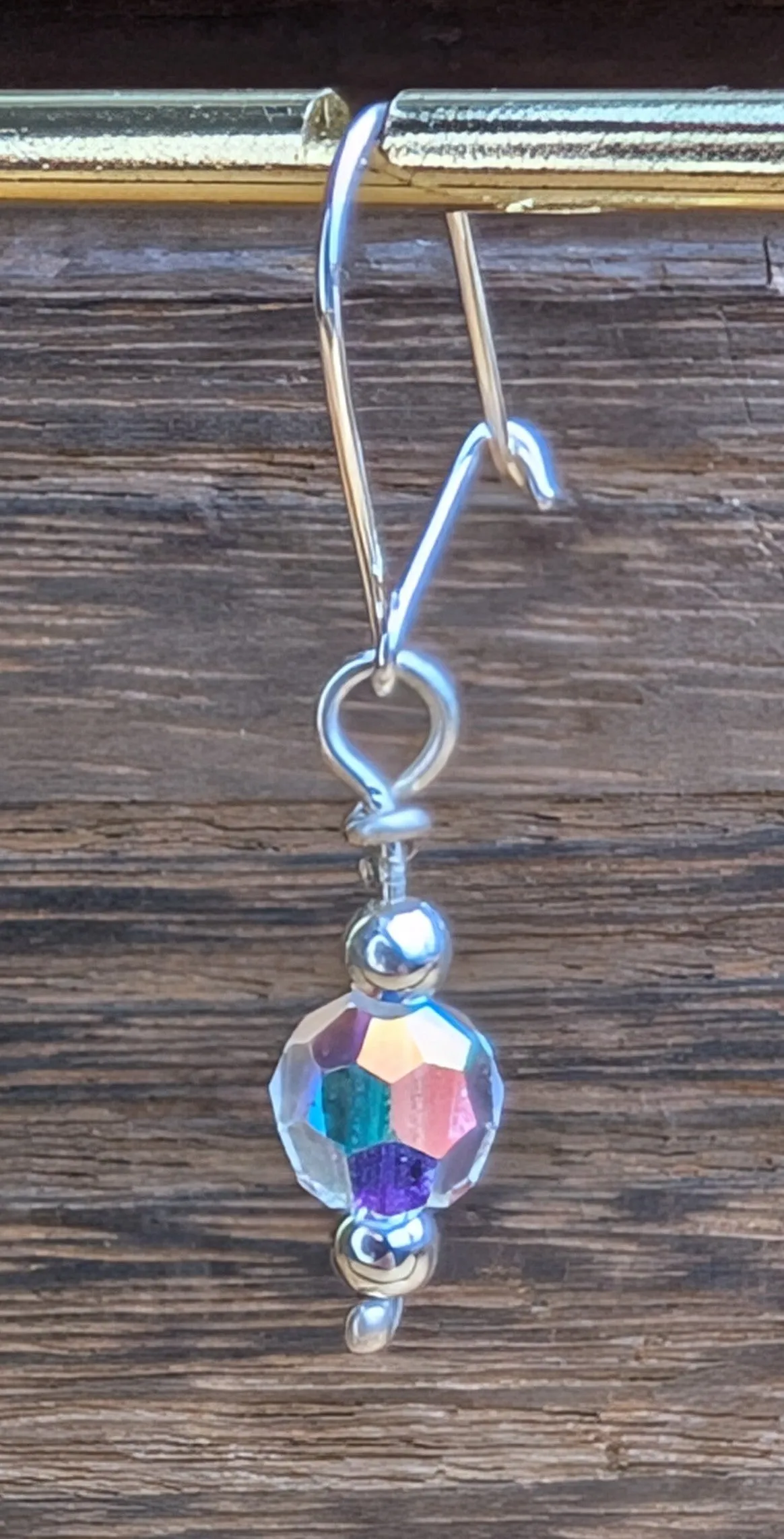 sterling silver Precioso crystal bead dangle earrings