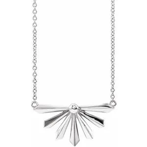 Sterling Silver Starburst 18" Necklace