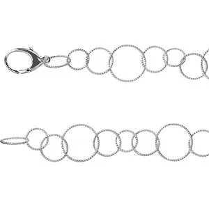 Sterling Silver Twisted Link 18" Chain