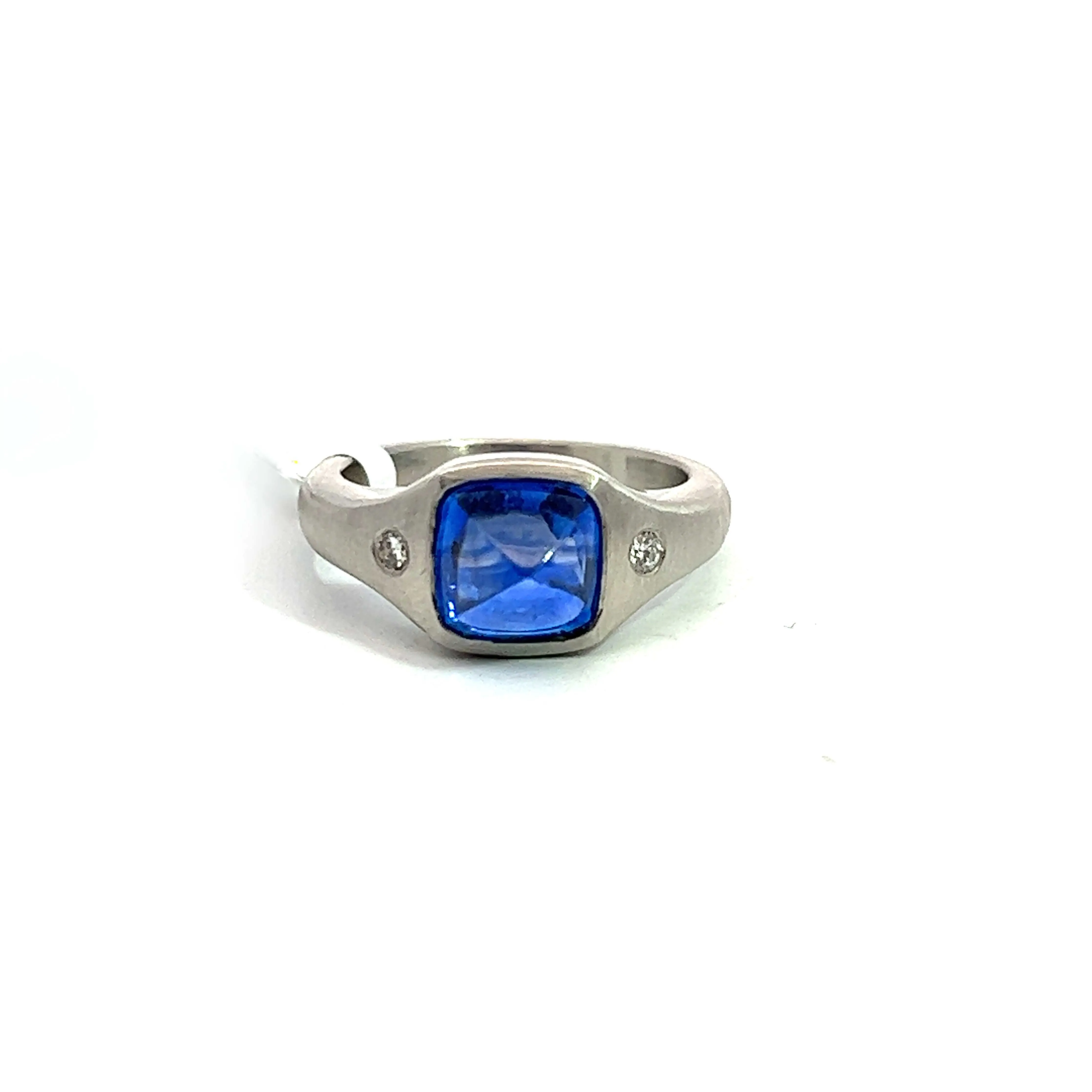 Studio W&H Blue Sapphire Platinum Ring