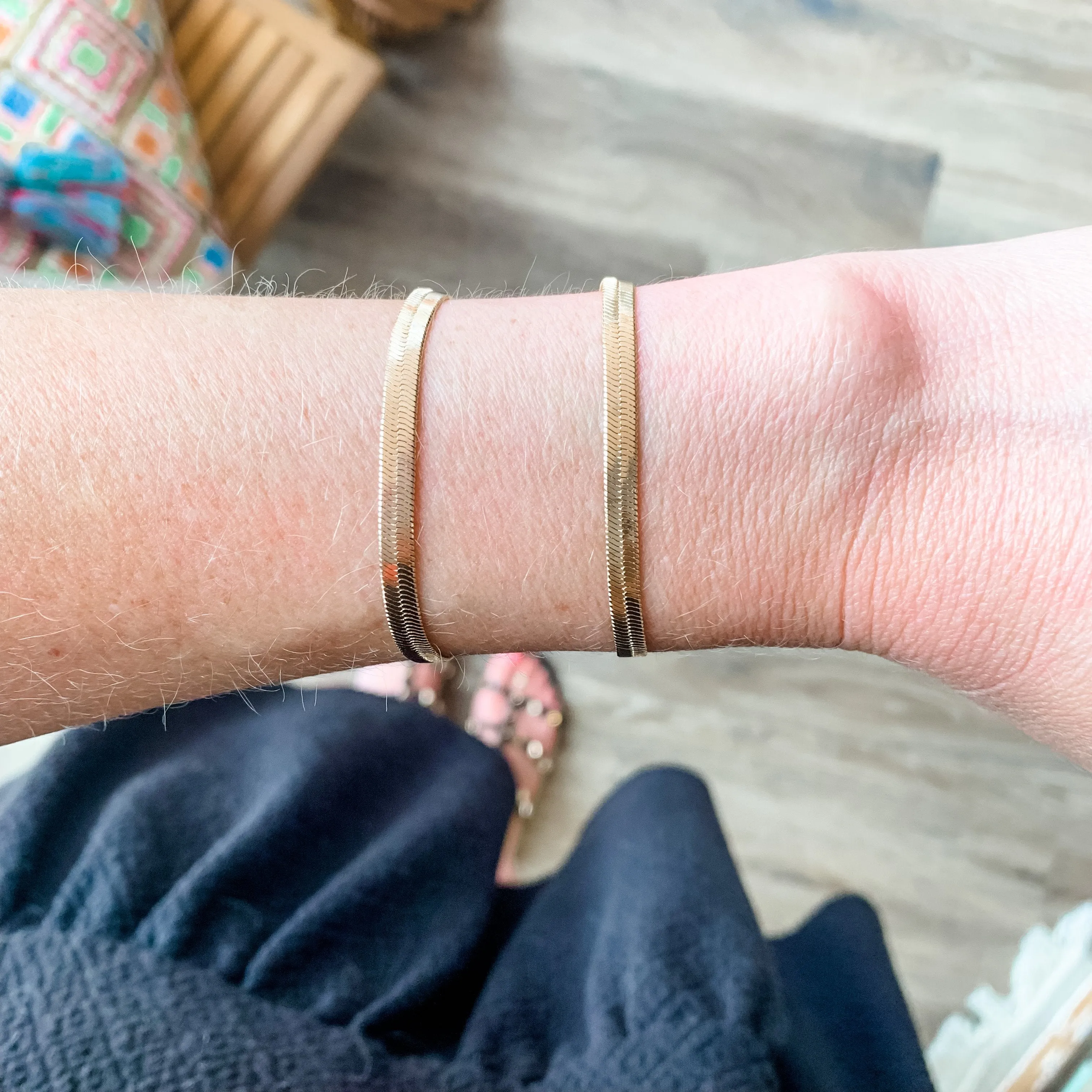 Stunna Liquid Gold 18k Gold Fill Snake Chain Bracelet