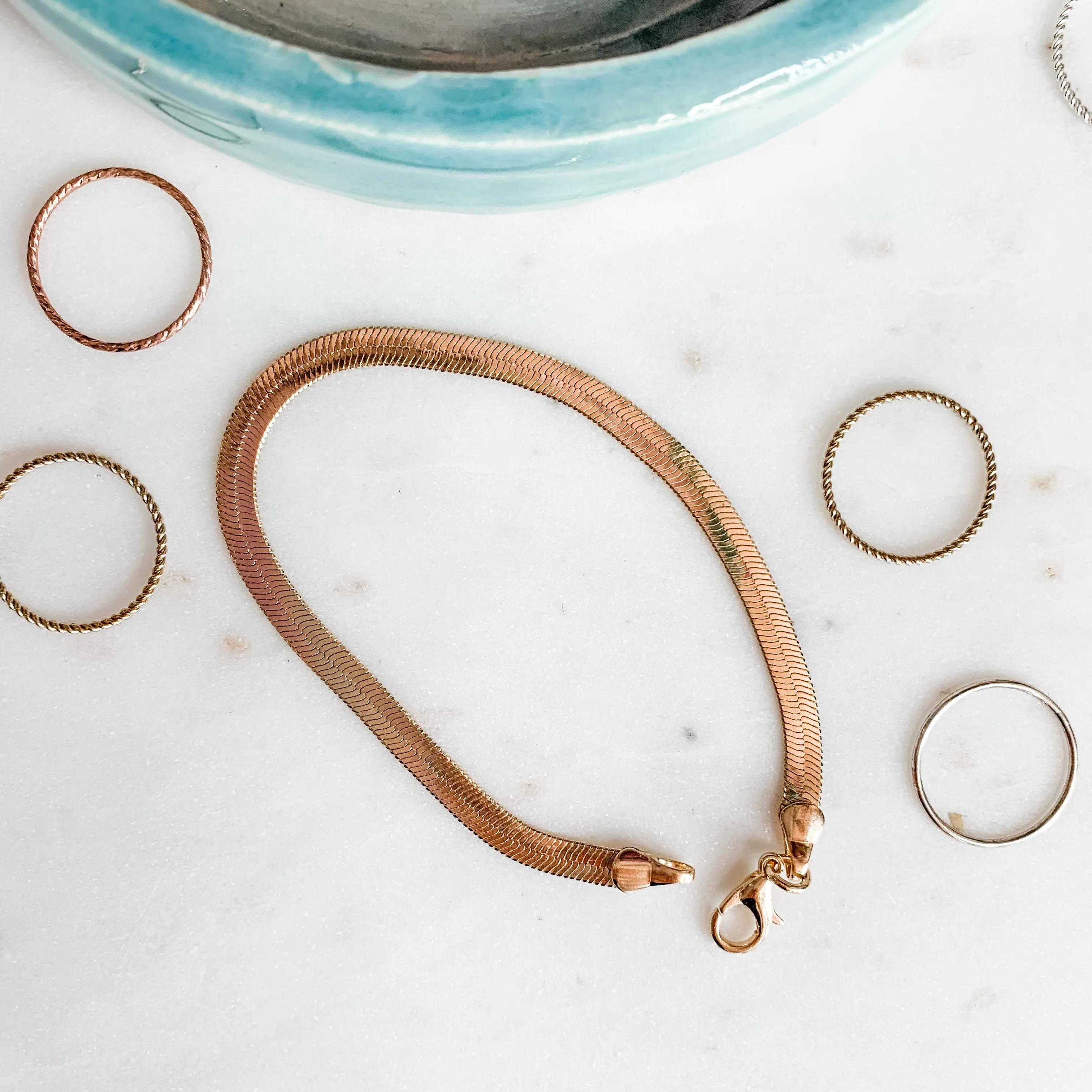 Stunna Liquid Gold 18k Gold Fill Snake Chain Bracelet