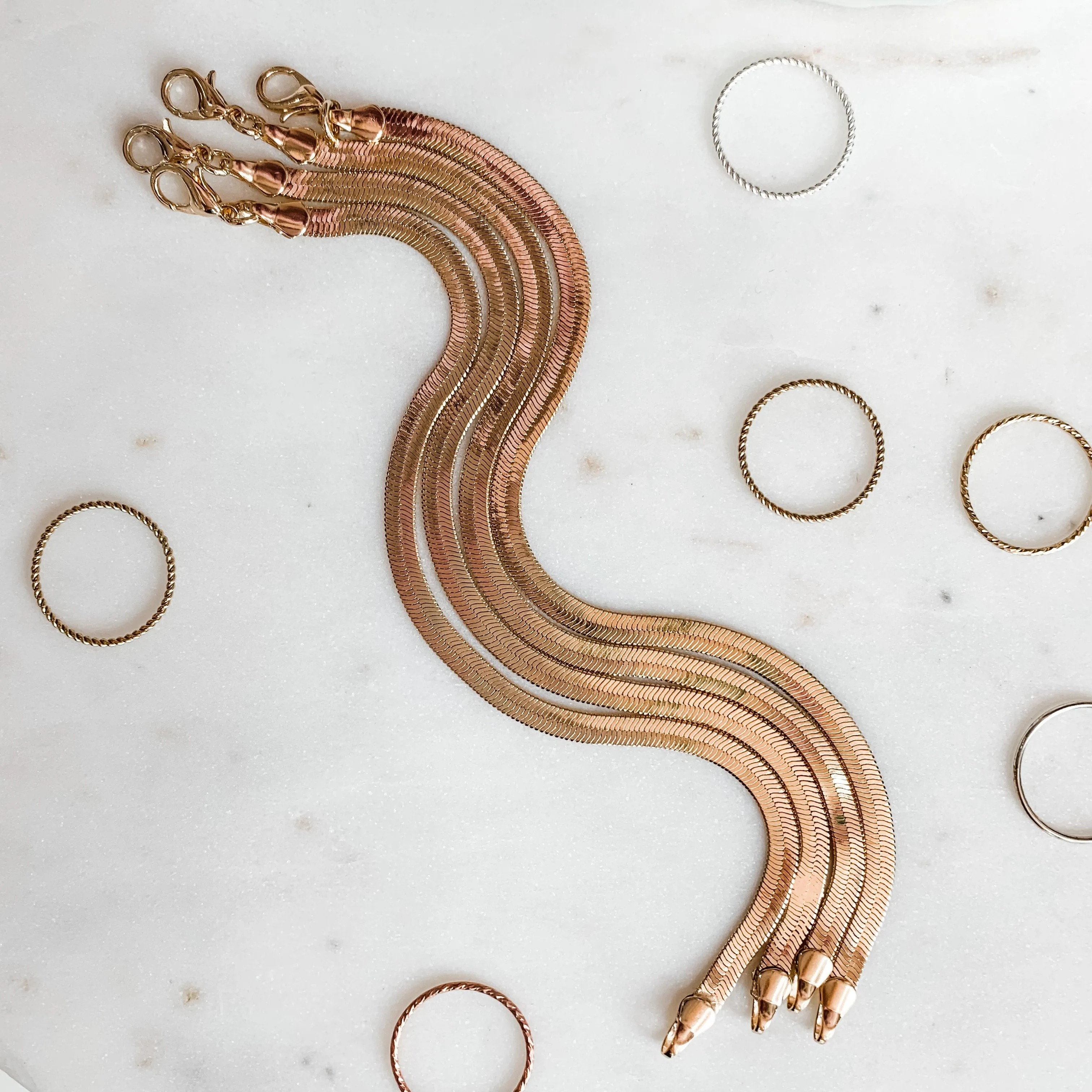 Stunna Liquid Gold 18k Gold Fill Snake Chain Bracelet