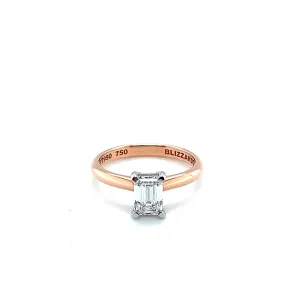 Stunning 1ct Emerald Cut Lab Grown Diamond Ring