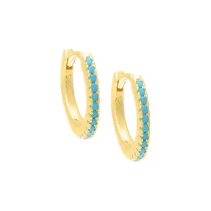 Summer Pavé Colored Huggie Earring