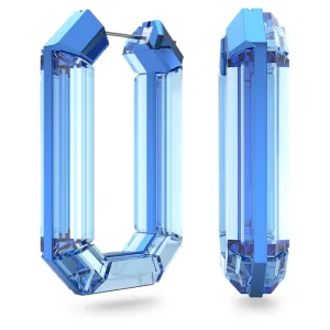 Swarovski Lucent Blue Crystal Hoop Earrings