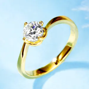 Swirl Style Solitaire Lab-Grown Diamond Engagement Ring