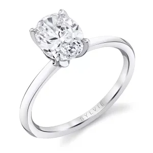 Sylvie Oval Cut Solitaire Engagement Ring