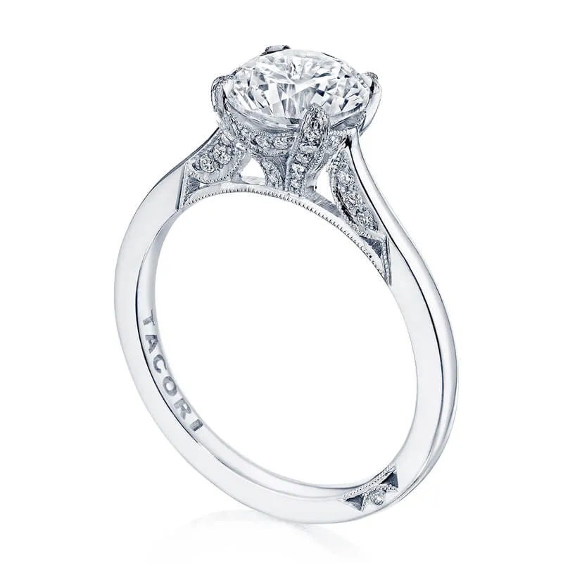 Tacori 18K White Gold Round Solitaire Engagement Ring 2678RD8