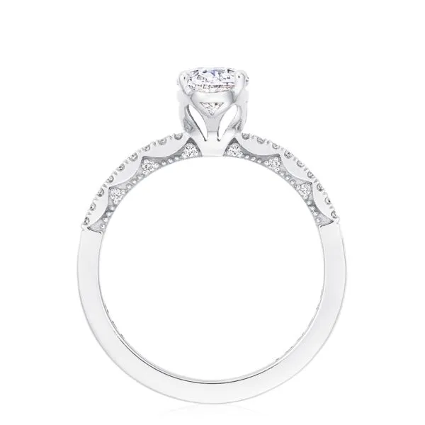 Tacori Oval 14K White Gold Solitaire Engagement Ring P104OV7X5FW