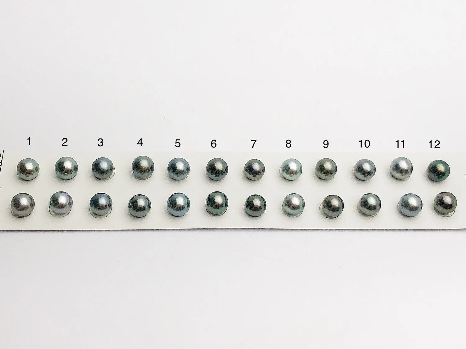 Tahitian Loose Pearls , Round AAA, Multi Colored Peacock Matched Pairs, 8.5-9mm, #656