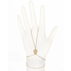 TEARDROP HANDCHAIN, WHITE, ROSE GOLD