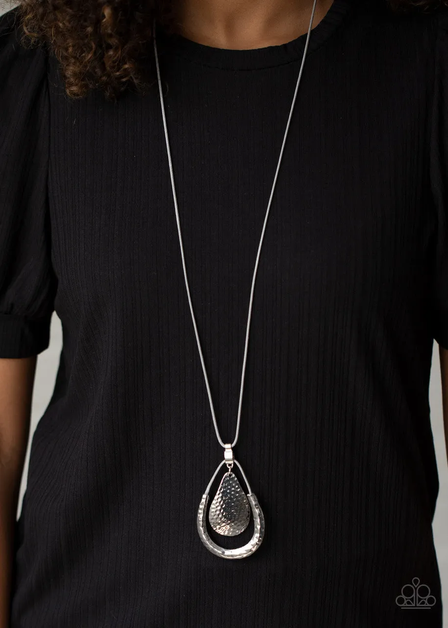 Texture Trekker Silver Paparazzi Necklace
